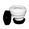 Falu WC-stos excentrisk 12 mm inkl. golvhuv och gummimanschett