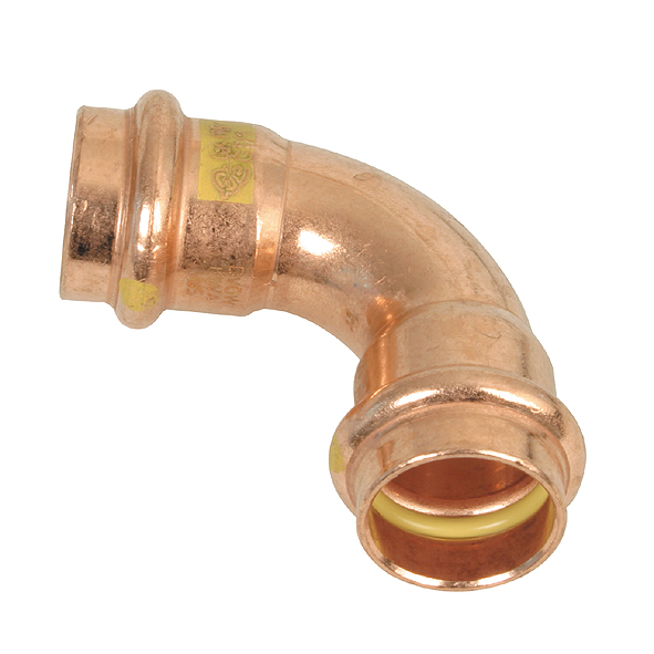 Viega Kopparpress Gas Böj 90° 2 muff