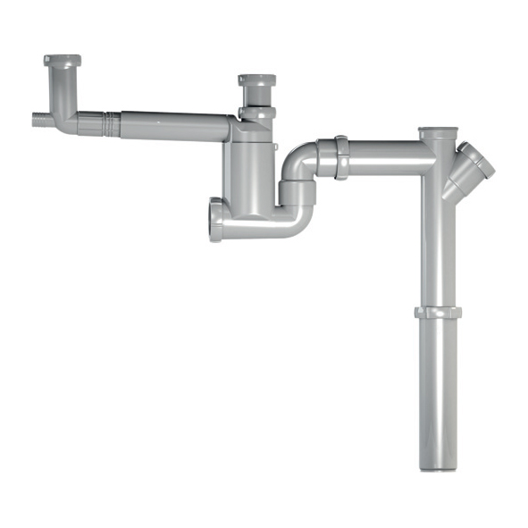 Faluplast 3-flex diskbänkvattenlås