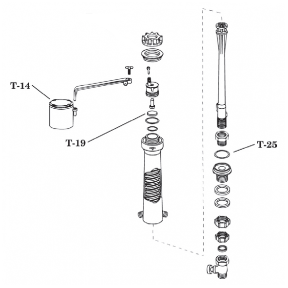 Tbh. flottörventil TP