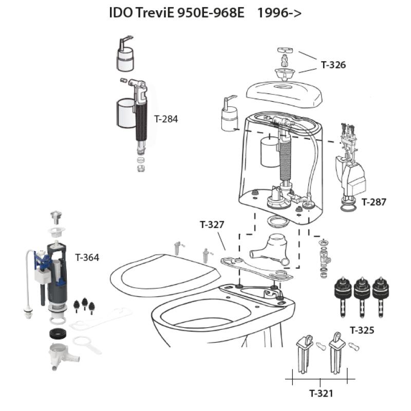 Reservdelar IDO Trevi E 950E-968E, 1996->