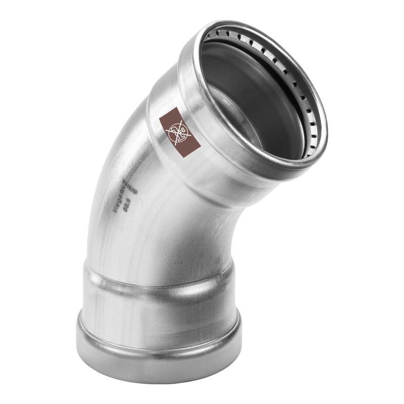 Viega Temponox XL Böj 45° 2 muff.