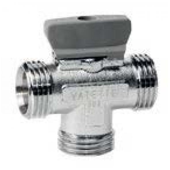 Vatette V6 T-kulventil Blå / Grön