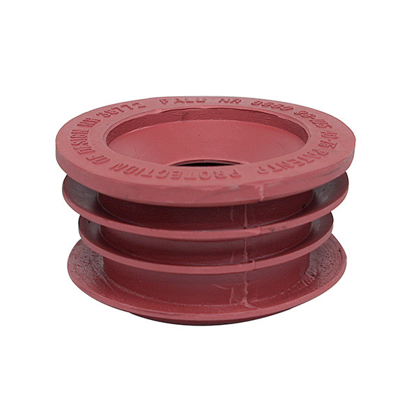 Gumminippel för ansl. av 50/75 mm rör i 3” N-muff, 4” N-slätände, 110 mm PVC eller MA slätände.