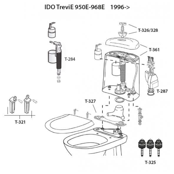 Reservdelar IDO Trevi E 950E-968E, 1996->