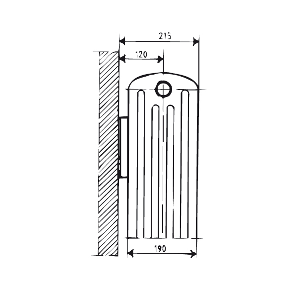 Lenhovda Sektionsradiator Triplex 740 mm