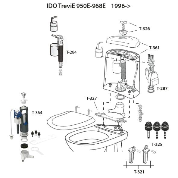 Reservdelar IDO Trevi E 950E-968E, 1996->