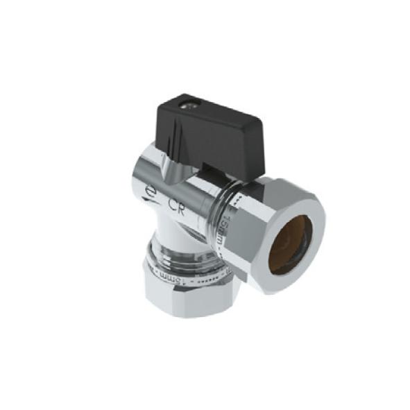 Eurotermo vinkelkulventil Cu x Cu