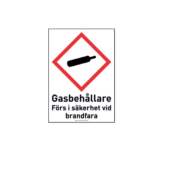 Varningsskylt GAS