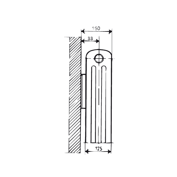 Lenhovda Sektionsradiator Duplex 295 mm