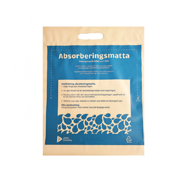 Absorberingsmatta i påse