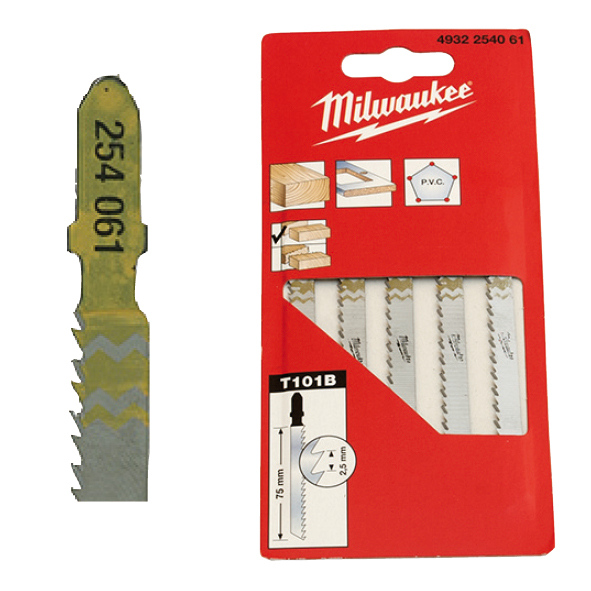 Milwaukee sticksågsblad med T-skaftsfäste. För plast & trä