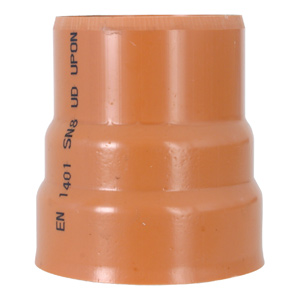 Övergång gjutjärn-PVC (krympmuff).