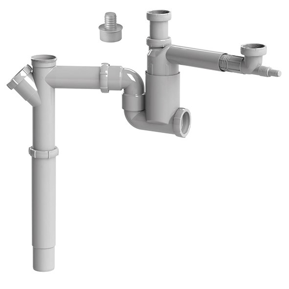 Faluplast 2-flex diskbänkvattenlås