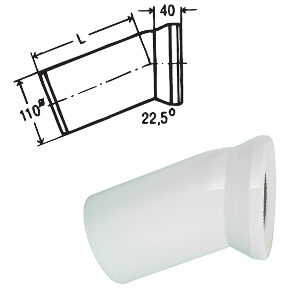 Viega WC-stos 22,5°