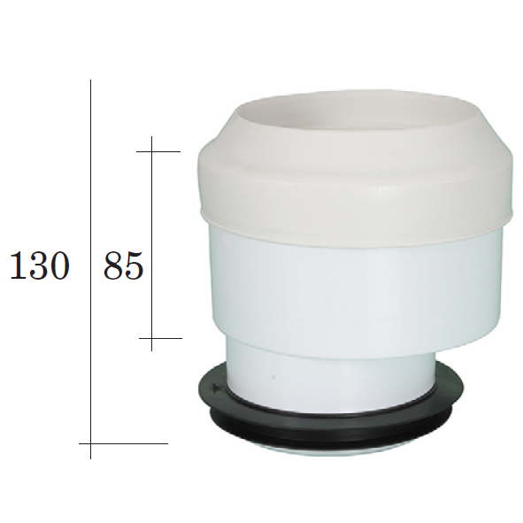 Purus WC-stos excentrisk 0 - 13mm, vit