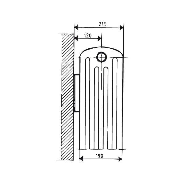 Lenhovda Sektionsradiator Triplex 440 mm